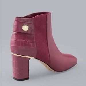 WHBM Leather and Suede Ankle Booties size 7.5